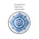Japanese blue & white ceramic kung fu tea cup set dining room porcelain