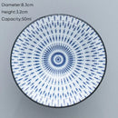 Japanese blue & white ceramic kung fu tea cup set dining room porcelain