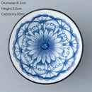 Japanese blue & white ceramic kung fu tea cup set dining room porcelain