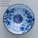 Japanese blue & white ceramic kung fu tea cup set dining room porcelain