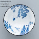 Japanese blue & white ceramic kung fu tea cup set dining room porcelain