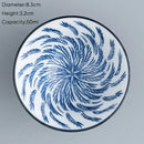 Japanese blue & white ceramic kung fu tea cup set dining room porcelain