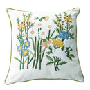 Japanese floral cotton linen embroidery pillowcase bedroom decor
