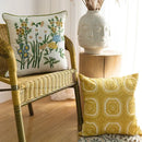 Japanese floral cotton linen embroidery pillowcase bedroom decor