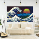 Japanese great wave kanagawa tapestry bedroom wall hanging