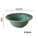 Japanese green textured ceramic dinnerware set dining room bowl