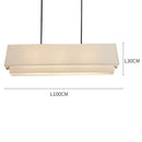 Japanese minimalist cream tiered pendant lamp kitchen fabric light