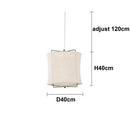 DecorBites™ Linen Fabric Chandelier: Japanese Retro Handmade Art Lamps for Restaurant, Bedroom, Bar Counter