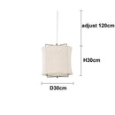Japanese retro beige decorbites linen fabric chandelier bedroom light