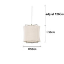 DecorBites™ Linen Fabric Chandelier: Japanese Retro Handmade Art Lamps for Restaurant, Bedroom, Bar Counter
