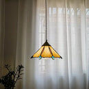 Japanese stained glass led pendant light kitchen island decor