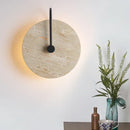 Japanese style beige stone and iron led wall lights bedroom sconce