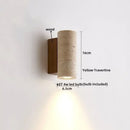 Japanese style beige stone and iron led wall lights bedroom sconce