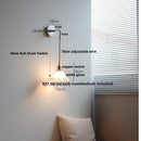 Japanese style black & brass wall lamp – stair pull chain light fixtures