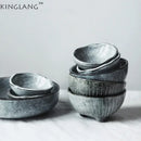 Japanese style matte gray small sauce dishes rice bowl dining room