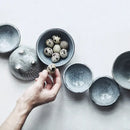 Japanese style matte gray small sauce dishes rice bowl dining room