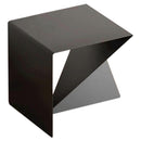 Japanese Style Asymmetrical Metal Coffee Table (W)20" (L)20" (H)24" black angle view