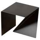 Japanese Style Asymmetrical Metal Coffee Table (W)20" (L)20" (H)24" black angle view