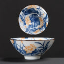 Japanese style multi color ceramic kung fu tea cup set dining room