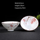 Japanese style multi color ceramic kung fu tea cup set dining room