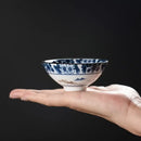 Japanese style multi color ceramic kung fu tea cup set dining room