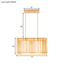 Japanese style rubber wood cuboid cage pendant – dining table light