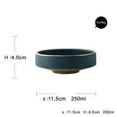 DecorBites™ Ceramic Dinner Plate - Gold Edged Steak Dish - High Quality Japan Style Partyware