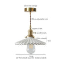 Japanese style white pleated ceramic led hanging lamp dining room