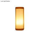 Japanese style wood and white glass wall sconce lamp bedroom light