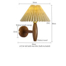 Japanese walnut wood cream pvc led wall lamps bedroom sconce