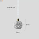 Japanese woven gray & blue ceramic led pendant lights dining room