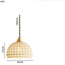 Japanese woven gray & blue ceramic led pendant lights dining room