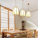 Japanese zen bamboo pendant lamp for tea room or living room