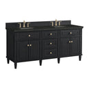 James Martin Lorelai 72" Double Bathroom Vanity, Black Onyx