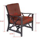 Aluminum Deep Seating Rocking Club Chairs in Antique Copper (set of 2)