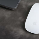 Jersey Grey Leather Desk Pad for Office and Home