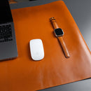 Jersey Tan Leather Desk Pad for Office and Home