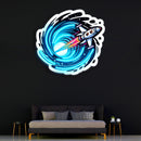 Space Jet UV Printed Neon, Neon Wall Art, Neon Light Sign, UV Print Neon Sign