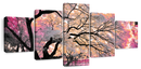 Pink Bloom Claw Trees Wall Art