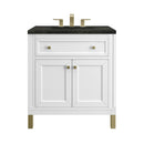 James Martin Chicago 30" Single Bathroom Vanity, Glossy White