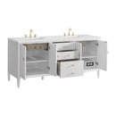 James Martin Myrrin 72" Double Bathroom Vanity, Bright White