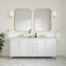 James Martin Chicago 72" Double Bathroom Vanity, Glossy White
