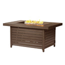 Aluminum 48-in Rectangular Propane Fire Table, Beads, Covers and Lid