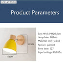 Joan wooden reading wall lamp yellow and natural wood bedroom light