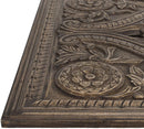 Glinden Traditional Dark Brown Wall Mirror