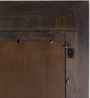 Glinden Traditional Dark Brown Wall Mirror