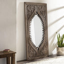Glinden Traditional Dark Brown Wall Mirror