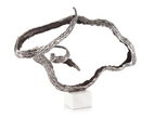 Horizontal Organic Movement In Antique Silver