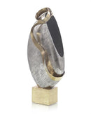 Floating Vessel of Brass with Antique Nickel