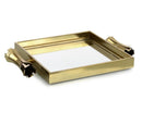 John-Richard Square Brass Mirrored Tray II
